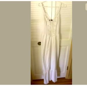 Vintage Cira Nightgown With Lace Trim White